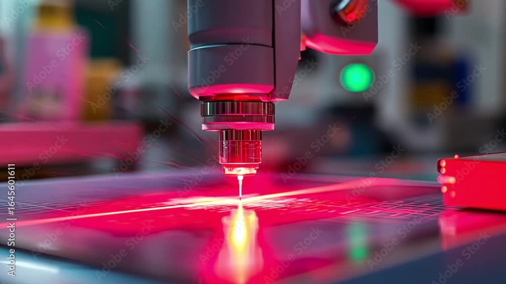 Aufkleber laser cutting machine precision technology in modern machinery, showcasing high tech innovation and 