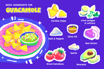 Hand-Drawn Flat Illustration of Latin American Street Food Infographics