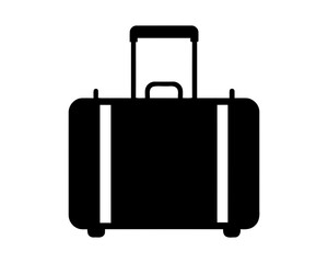 Black suitcase, simple and functional.
