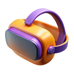 3d futuristic virtual reality headset with vibrant colors