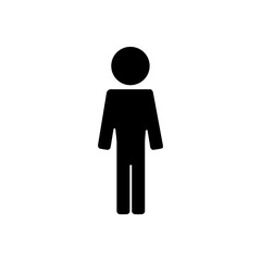 Obraz premium Simple black silhouette of a person. 