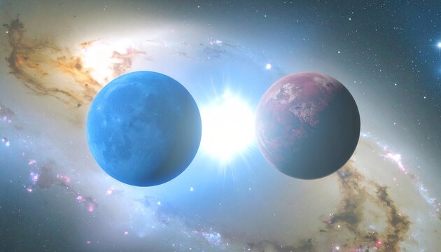 futuristic illustration of an exploding planet