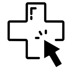 Digital healthcare icon. Vector illustration	