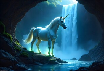 Majestic Unicornio. Generative AI