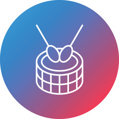 Drum Line Gradient Circle Background Icon