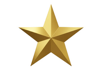 Obraz premium Golden star isolated on transparent background
