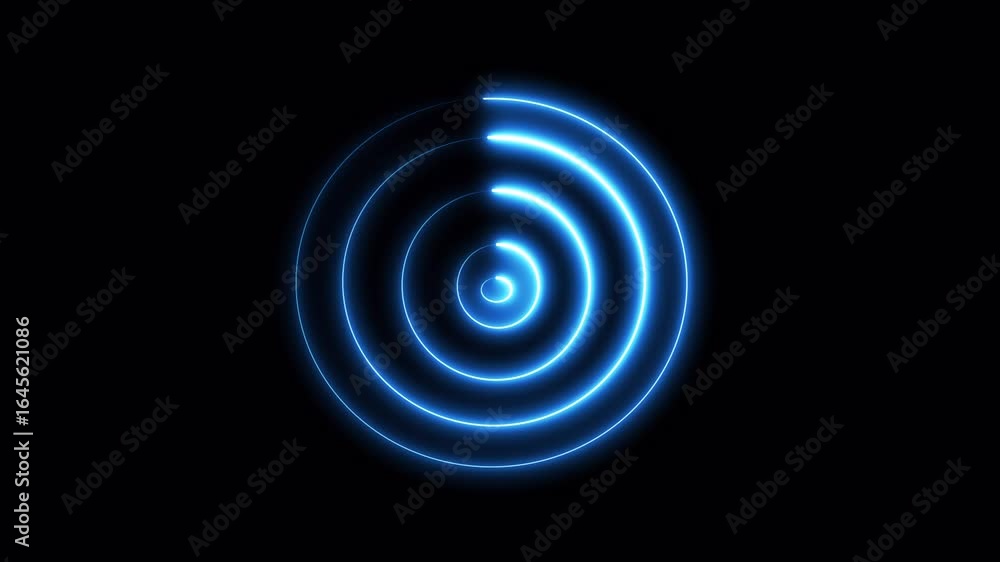 Poster loading icon. graphics design circle glow with blue tone background vector illustration