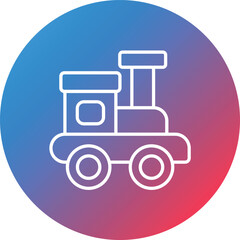 Train Line Gradient Circle Background Icon