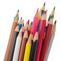 Fototapeta premium Colored pencils isolated on white background