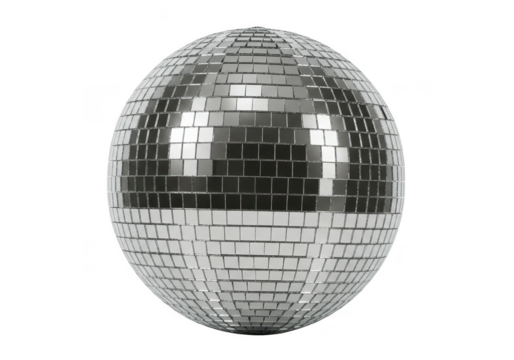 Disco ball isolated on transparent background