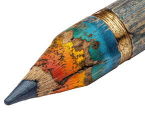 Artistic of colorful pencil tip creative