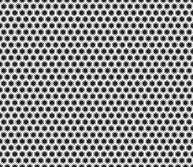 Abstract vector background. Bold rounded hexagons mosaic cells with padding and inner solid cells. Hexagon shapes. Seamless tileable vector illustration.