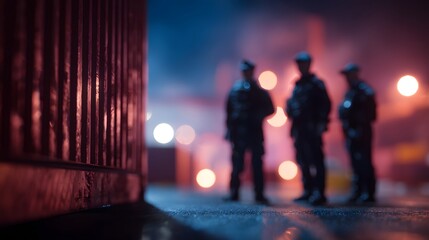 Customs officers inspecting imported cargo at border control checkpoint