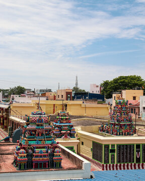 Tamil traditional Temple towers in south india Dindigul city