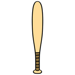 softball bat sport equipment vector illustration