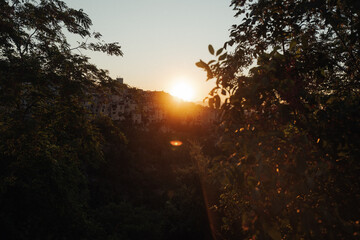 Sun rising
