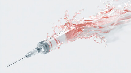 Rejuran salmon DNA microneedle injection conceptual art, pastel tones