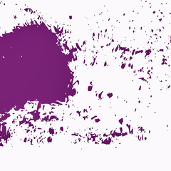 Abstract pink watercolor splash with ink splatter on a textured white background