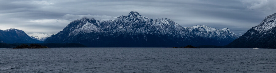 Nahuel Huapi lake and mountains   Bariloche   San Carlos de Bariloche, Patagonia, Argentina, Río Negro Province. Andes Mountains  panorama