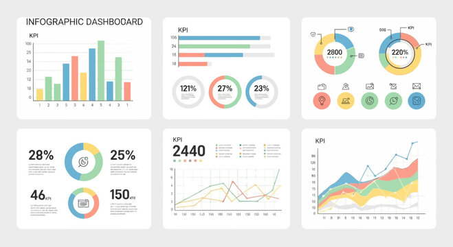 Data Visualization With Charts Graphs For Business Presentation Analysis