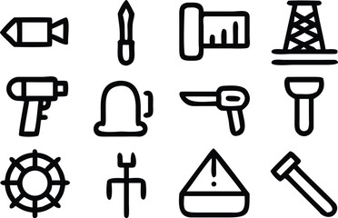 Stylized Silhouette of a Construction Crane Lifting a Beam on a White Background building