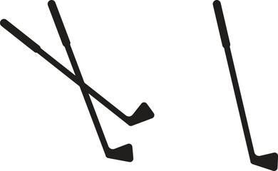 golf club flat icon. golf stick for sports apps, websites and design element. vector illustration on transparent background.