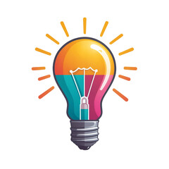 Premium Creative Light Bulb Vector Icon - Innovation Idea Symbol Graphic for Web UI Interface Design Commercial License Business
