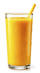 Refreshing glass of orange smoothie is perfect for making healthy start to your day