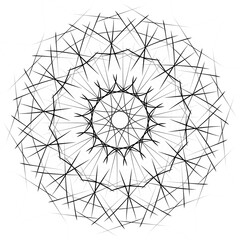 Abstract line art flower petals black and white flowers lines suitable for various screen printing works.