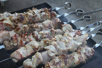 meat on the grill