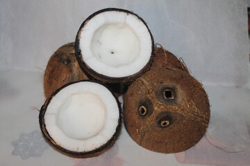 coconut on wooden background