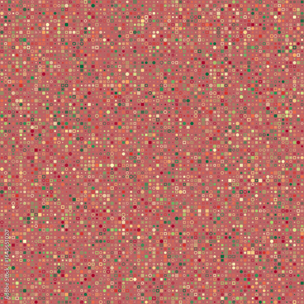 Poster seamless geometric pattern. various geometric shapes in multiple colors. muted earth tones with a po