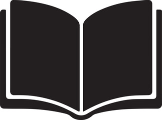 book silhouette vector