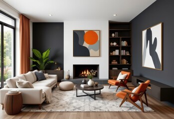 modern style benefits from color contrast by creating focal points where light neutral tones meet dark vibrant hues emphasizing clean lines and geometric forms for a sophisticated and striking aesthet