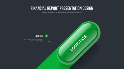 Consulting Portfolio One Step Diagram Slide Design. Creative Planning Frame Layout Vector Illustration. Professional Innovation 1 Option Infographic Presentation Template.