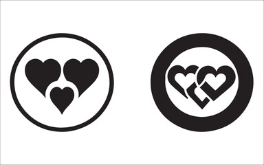 Heart Love Icon Romantic Symbol Silhouette for Valentine and Wedding Designs