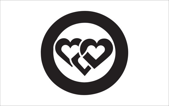  Heart Love Icon Romantic Symbol Silhouette for Valentine and Wedding Designs