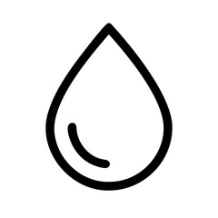 Illustration of a simple water drop with inner curve