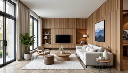 the fusion of modern and scandinavian styles emphasizes functional design with natural wood elements and muted palettes producing interiors that are both practical and visually pleasing.