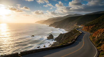 Coastal Road with Ocean View