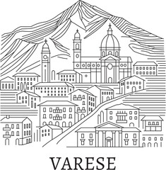 Varese City Line Draw Simple Minimalist