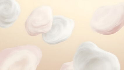 Obraz premium Soft blurred organic blobs with gradient fills, dreamy modern abstract. 