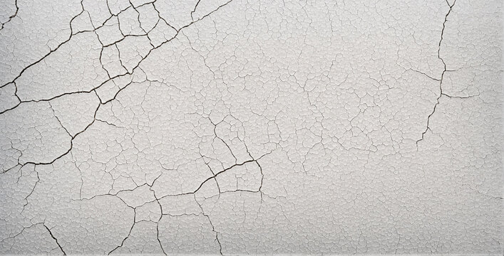 desolate background of a dry, cracked white surface showing patterns of drought and decay
