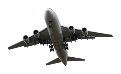 Aircraft taking off airport aerial clear sky aviation concept. Cut out png