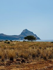 Fototapeta premium Scenic mountain landscape at sunset with dramatic sky, travel and nature photography 