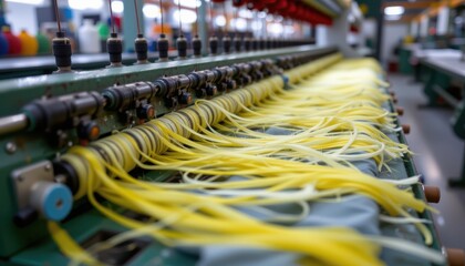 the incorporation of recycled fibers requires adjustments in thread spinning machinery settings to accommodate different fiber characteristics ensuring optimal yarn quality and production efficiency.