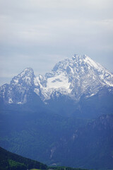 The view of Watzmann mountain from Laercher wand observing point, Berchtesgaden, Germany