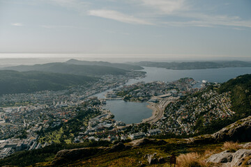 Fototapeta premium Bergen from above