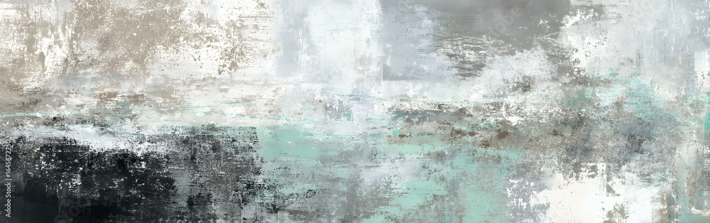 Poster smooth mint and gray pencil strokes create an elegant design with abstract textures and harmonious c