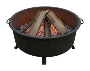 Campfire gathering fun outdoor setting of fire pit cozy atmosphere evening warmth and togetherness. Cut out png